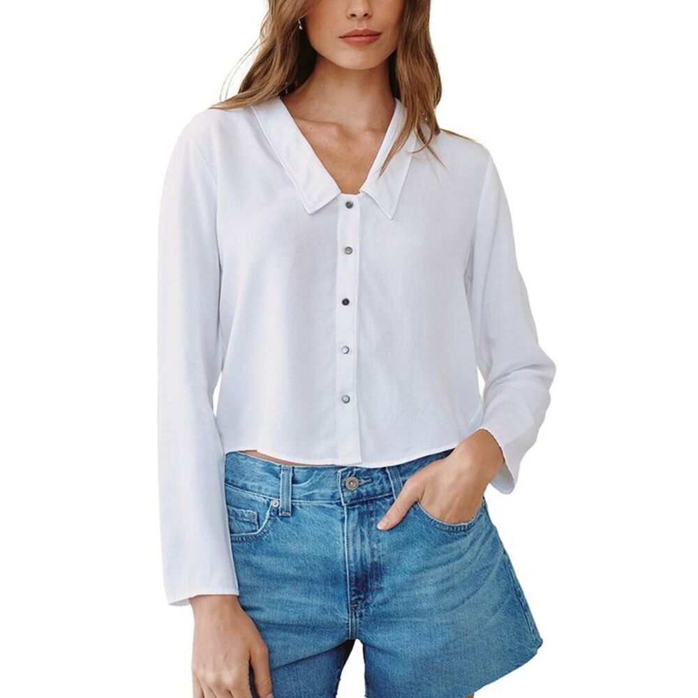 Bella Dahl Womens Cropped Shirt